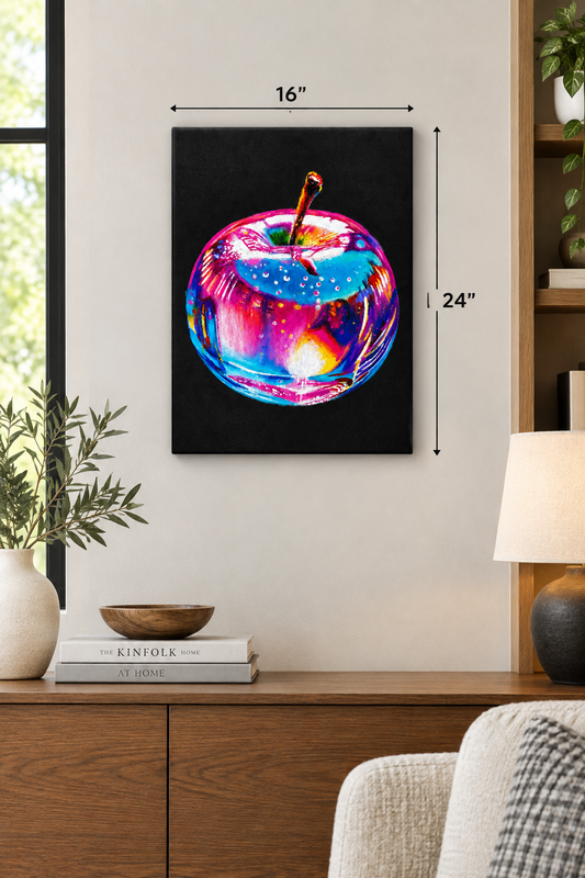 Custom Drawing-to-Painting Commission -  The Prismatic Apple